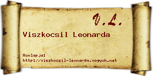 Viszkocsil Leonarda névjegykártya